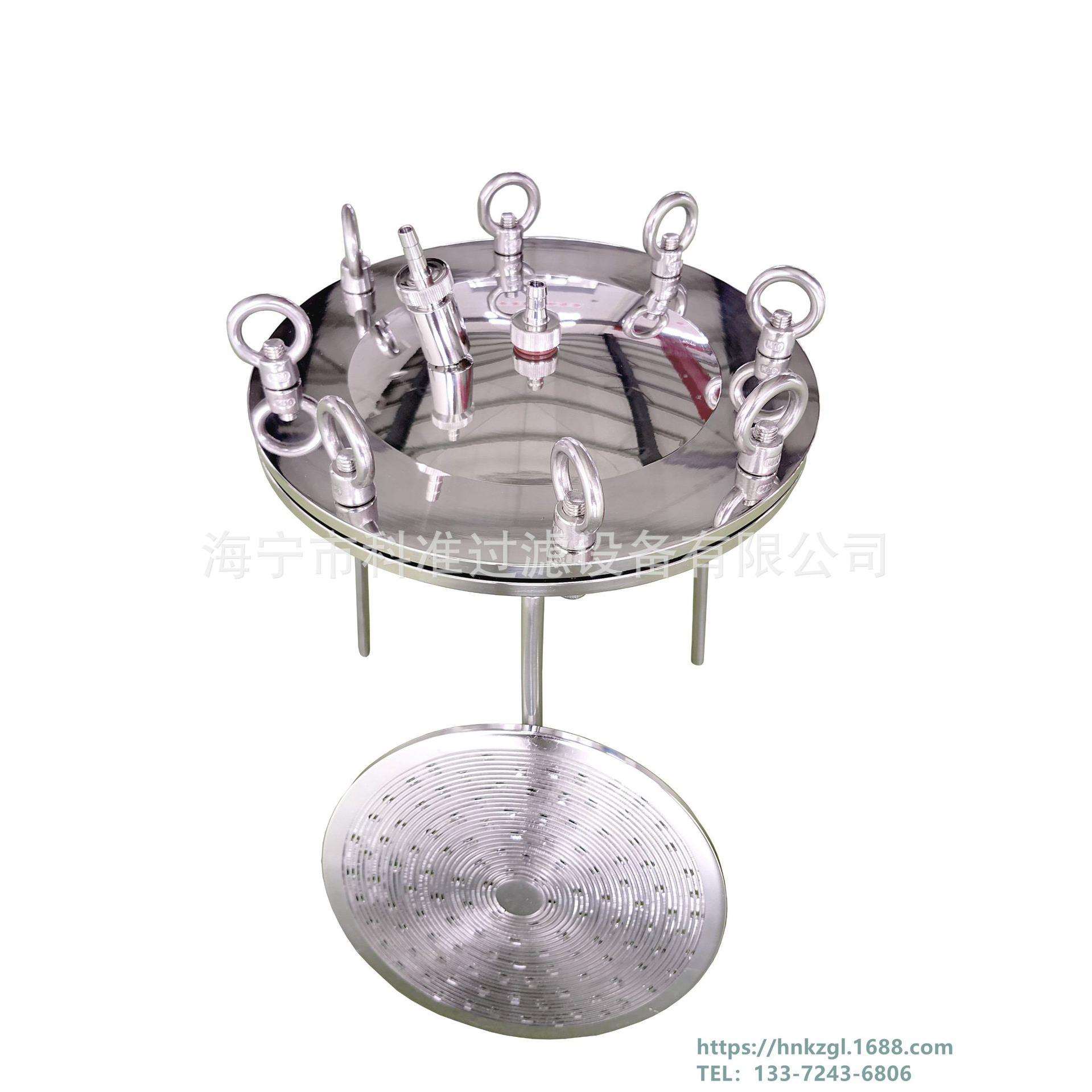 不锈钢Φ200mm圆盘单层平板膜过滤器 实验室除菌培养基过滤器