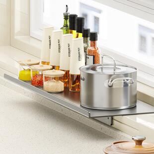 304不锈钢厨房窗台磁吸延伸板置物架 免打孔台面窗户加宽延长神器