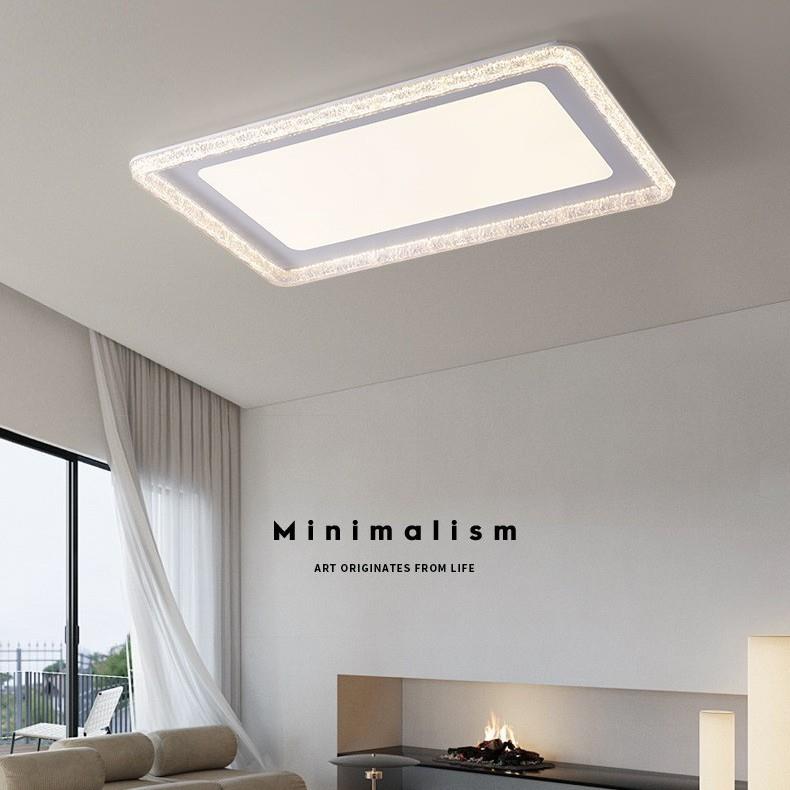 客厅灯简约奶油风2025新款长方形吸顶灯轻奢简约现代全屋套餐灯具