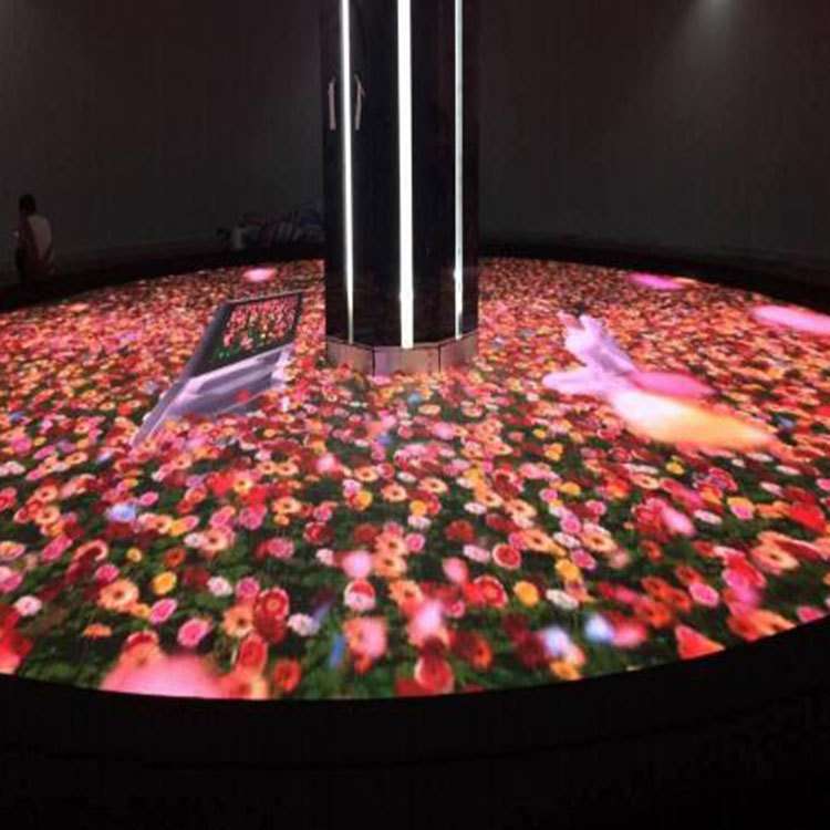 P3.91椭圆形LED互动感应地面屏幕 室内展览会现场地砖屏工程