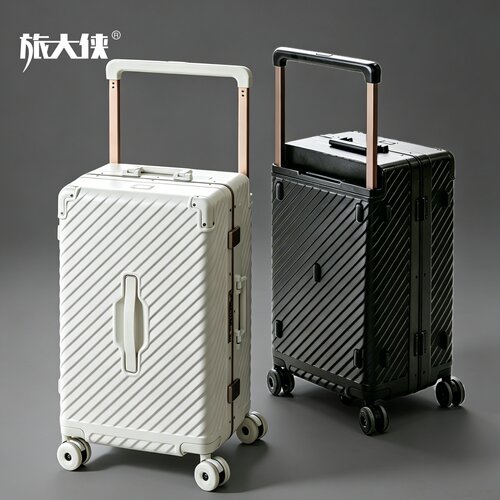 PC铝框行李箱宽拉杆海关锁旅行箱