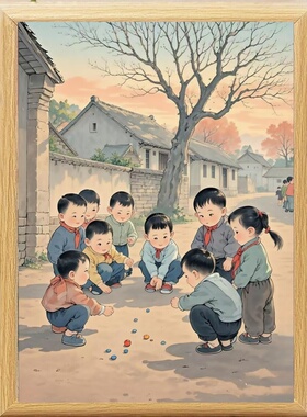 怀旧复古老物件挂画年画家庭喜庆