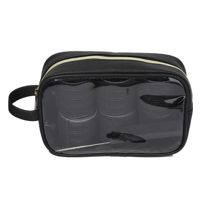 化妆包装黑色卷发筒 发根蓬松卷发空气刘海卷自粘发卷魔术贴免烫