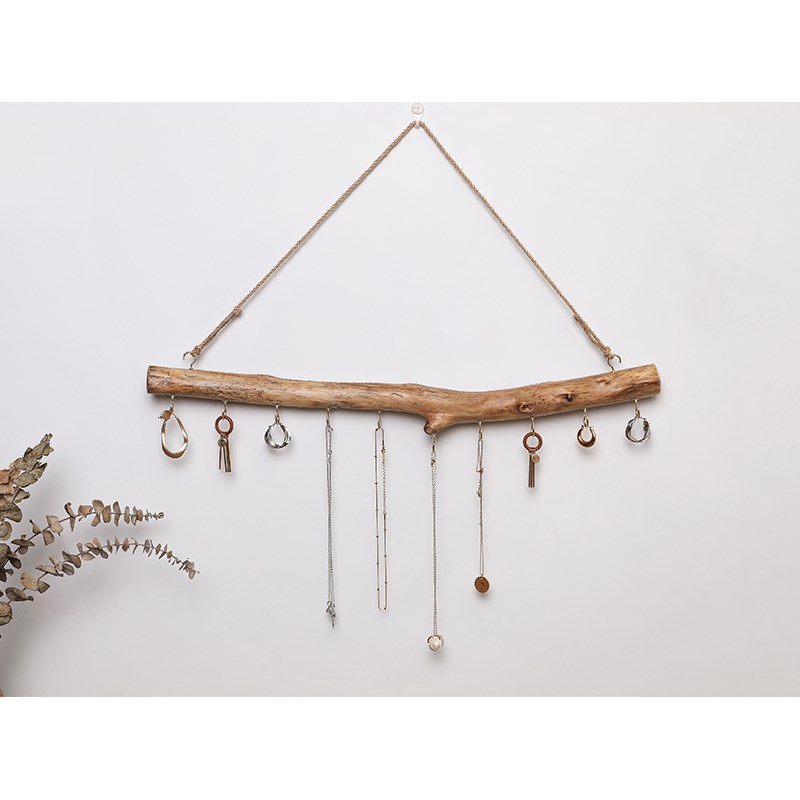 原木树枝首饰展示架复古s装饰挂钩壁挂墙上项链挂架耳饰饰品收纳