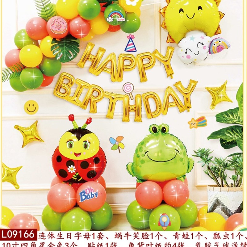 18岁成人生日快乐气球套装儿童生日气球装饰男孩女孩房间布置套餐