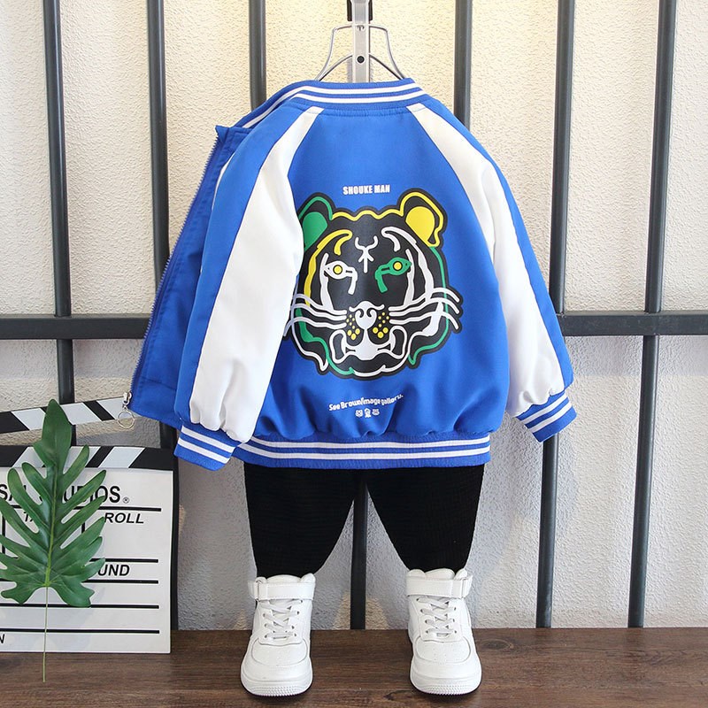 男童外套春秋8大童棒球服洋气开衫9时髦春款儿童10岁上衣夹克风衣