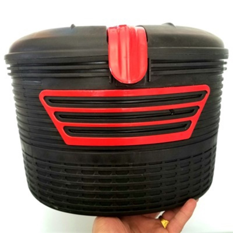 电动车前置防雨车筐自行车防盗车娄后置菜篮子山地加厚带锁加大框