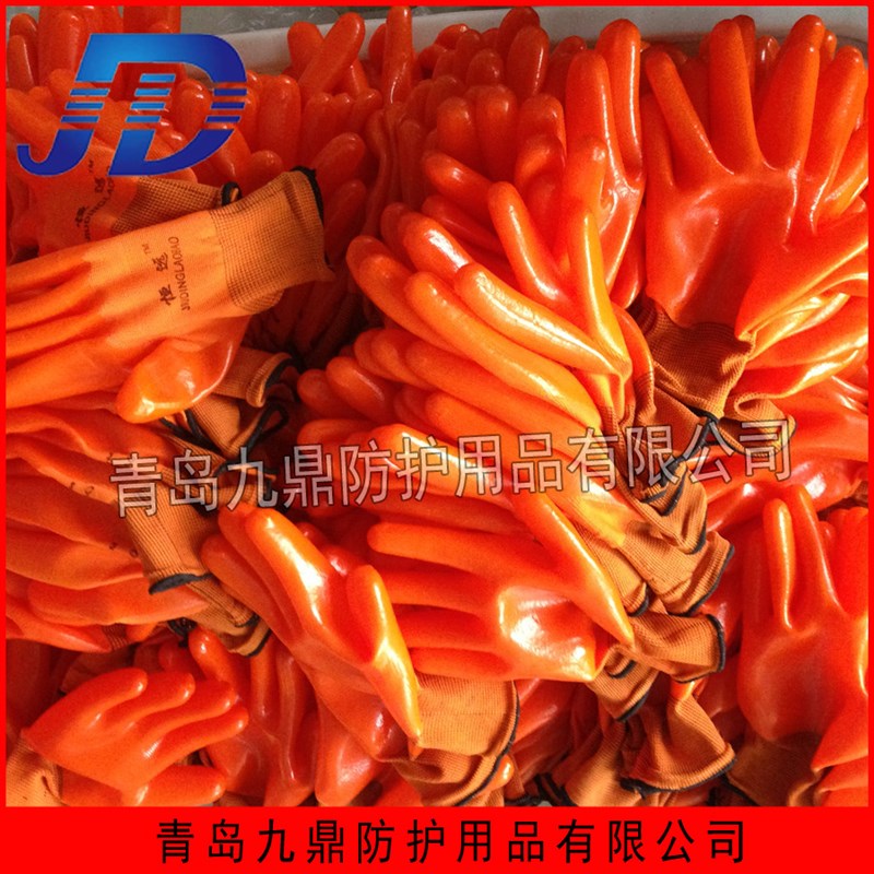 厂家加香浸胶手套耐油耐酸碱PVC劳动防护非一次性牛筋劳保