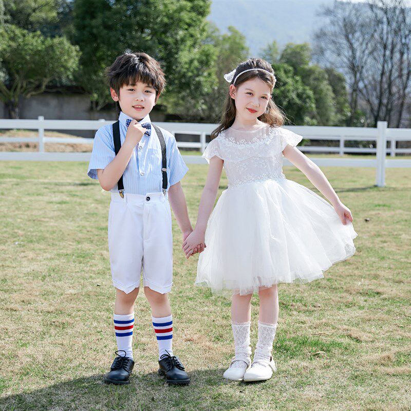 六一儿童演出服女童蓬蓬裙男童礼服小学生毕业大合唱表演服公主裙