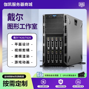 服务器双路多核心 AI数据储存nas T620塔式 Dell戴尔PowerEdgeT420