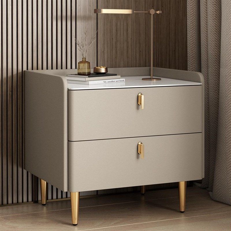 轻奢实木床头柜双层简约现代卧室收纳柜子高级感岩板双抽屉床边柜,3C数码配件,手机数据线,淘宝优惠券,粉丝福利购,淘宝优惠卷