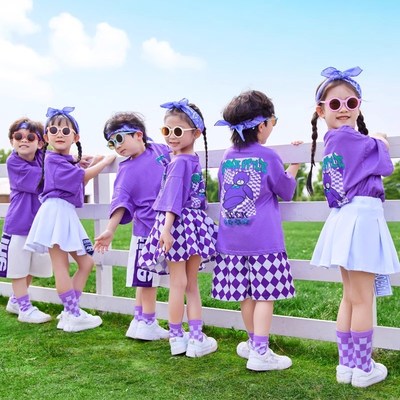 六一儿童节啦啦队合唱演出服小学生运动会表演服装校服班服园服夏