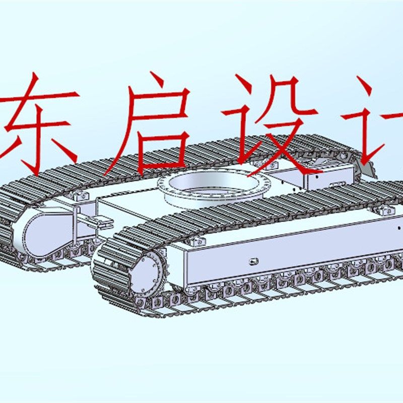 挖钻机伸缩履带行走装置3d图纸 履带车底L盘设计3d图纸机械设备