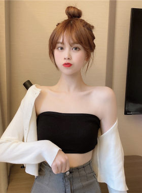 美背孕妇内衣孕期专用一字领无肩带孕妇抹胸裹胸聚拢防滑哺乳文胸