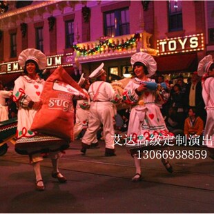 主题乐园圣诞节圣诞节女仆表演服装商演巡游商演服装