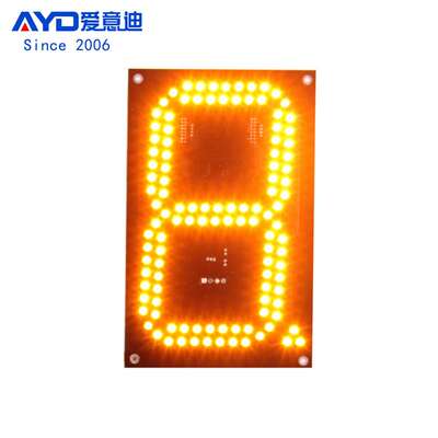 8寸红色斜字LED数字板235x148mm7笔段数字油价屏BSCI认证生产厂家