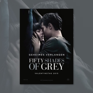 五十度灰电影海报装饰画周边背景墙贴纸房间定制签名宿舍卧室卡片