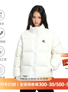 QUARTER IN NIGHT星月印花基础款羽绒服 暖外套美式复古休闲街头