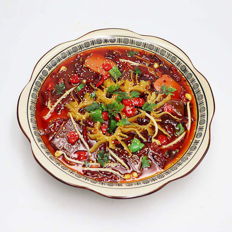 仿真毛血旺模型中餐假菜水煮肉片水煮牛肉麻辣烫菜品模型展示样品