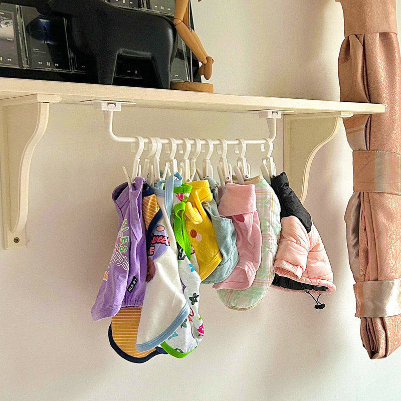 宠物衣架狗衣服展示架壁挂式小型衣柜猫咪服饰收纳架迷你晾衣架