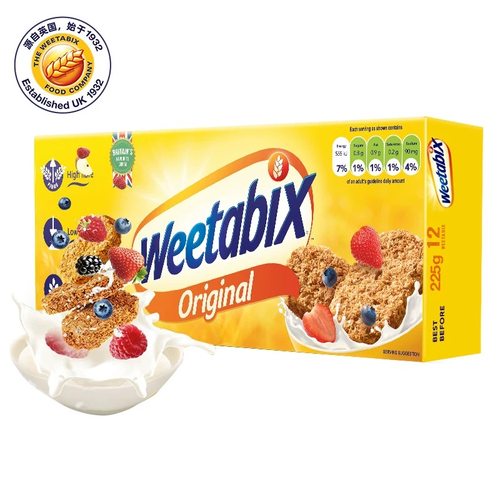 【维多麦】英国进口Weetabix全麦低糖低脂高纤谷物早餐燕麦饼