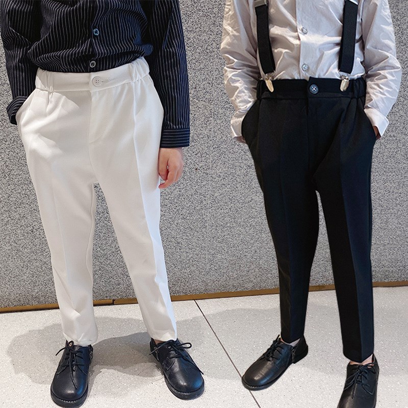 男童西裤夏季e款校服裤英伦风中小童纯色西装裤儿童宝宝韩版长裤