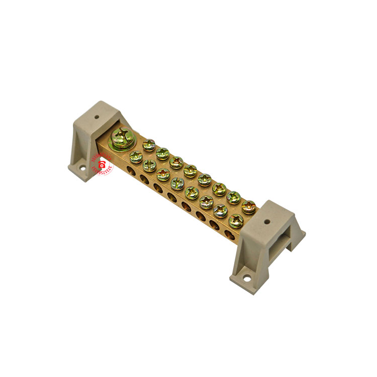 双排加厚铜排8孔16n位分线端子接线子 配电箱16平方大电流接零地