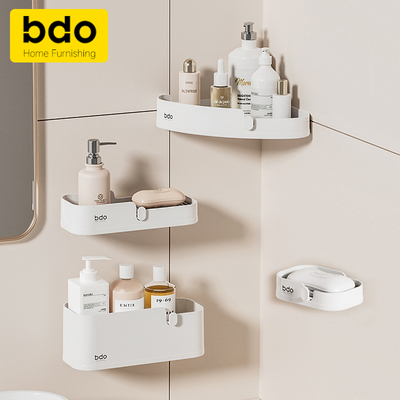 BDO肥皂盒壁挂式沥水家用高档卫生间浴室放香皂双层置物架免打孔