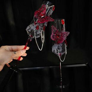 凤吟婷 结婚敬酒杯新人香槟杯高脚杯婚礼创意diy材料包鸡尾酒杯