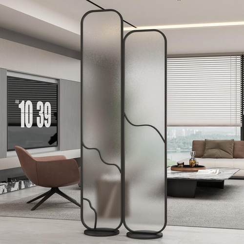 免打孔正对门客厅玄关入户玻璃屏风可移动办公室酒店餐饮会所隔断