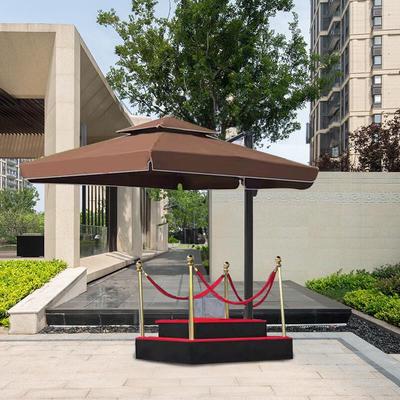 玻璃门卫岗亭保安亭物业售楼处站台形象站岗台户外值班岗亭遮阳伞