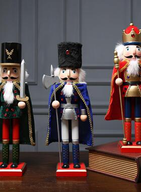 圣诞节礼物欧式胡桃夹子士兵摆件创意电视柜儿童房桌面摆设装饰品