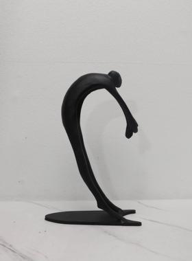 北欧简约创意金属画船人物卧室玄关客厅餐厅办公室书房工艺品摆件