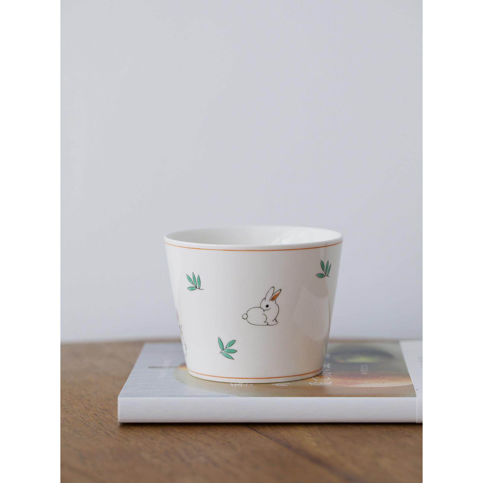 曼叙咖啡杯子高档精致下午茶餐具兔兔拉花杯陶瓷高颜值咖啡杯礼盒