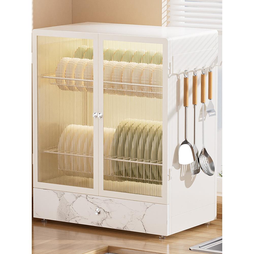 厨房碗碟收纳架台面放碗盘碗筷沥水碗柜餐具收纳盒多功能置物架子