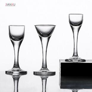 1钱白酒杯烈酒杯家用小号5ml白酒杯水晶玻璃高脚杯一口杯小酒盅