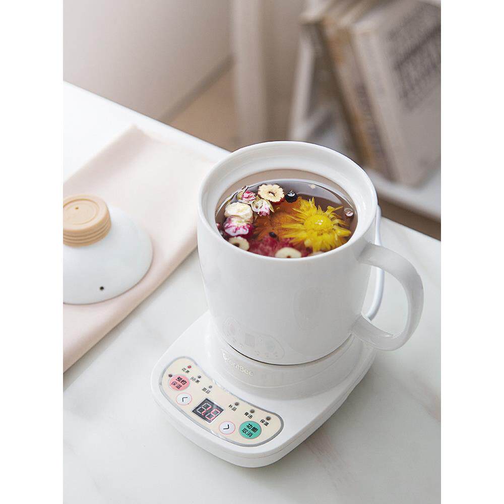 办公室健康杯电炖杯加热水杯茶杯陶瓷小迷你汤和粥杯电加热杯