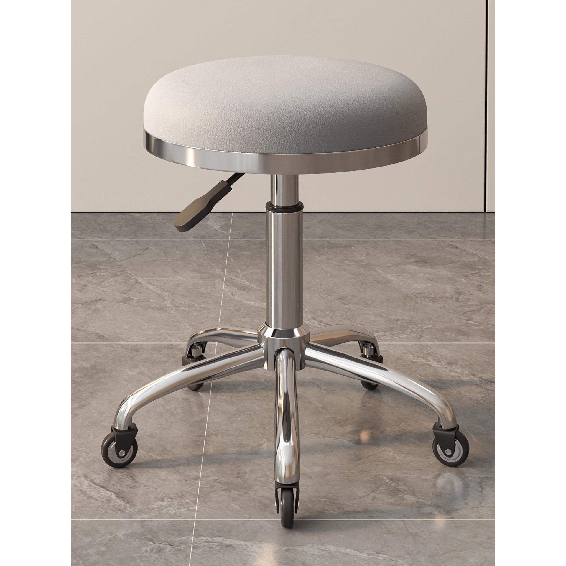 美容凳升降旋转滑轮理发店师傅凳化妆凳发廊专用大工凳升降圆凳子