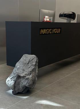 仿真灰色大石头PU悬挂摆件绿植造景观服装店橱窗装饰雕塑泡沫假山