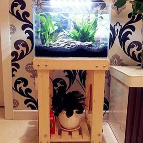 全实木 震威鱼缸底柜底座桌子柜子架子落地隔断简易家用承重定做