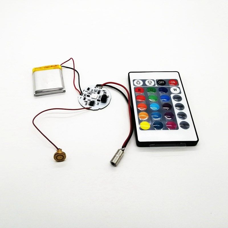 5V充电遥控16色触摸七彩电路灯板发光底座灯藤球小台灯鱼缸小夜灯,家装灯饰光源,小夜灯,淘宝优惠券,粉丝福利购,淘宝优惠卷