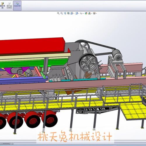 颚式破碎机设h备3D模型非标自动化设备3D图纸3D