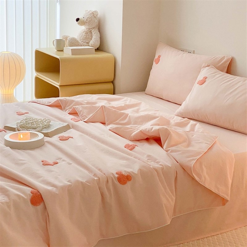 卡通夏凉被全棉夏被四件套纯棉水洗棉夏季薄被单双人空调被