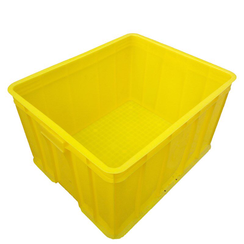 厂家  600*490*355 仓库胶箱10号加厚PE周转胶筐物料周转箱