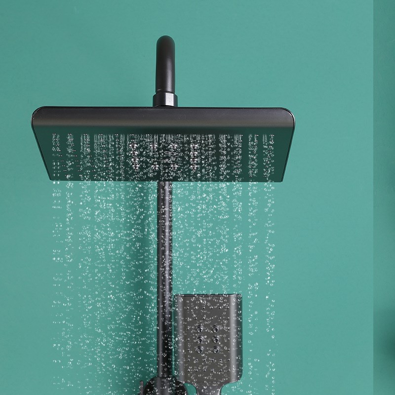 挂壁式酒店家用增压冷热淋浴花洒套装简易飞雨顶喷手持花洒水龙头