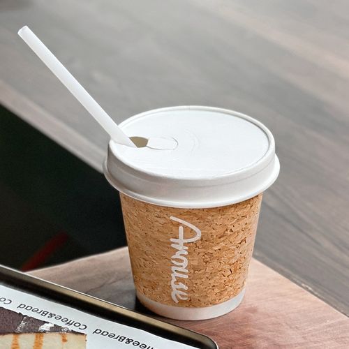 软木纸杯一次性咖啡杯奶茶杯子带盖加厚商用打包热饮纸杯印刷logo