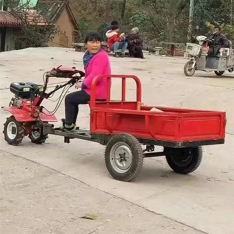 家用小型微耕机手扶乘坐式拉货运输多功能旋耕机硬地深翻开沟机