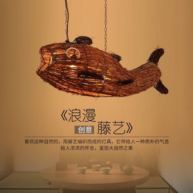 吊灯创意个性特色餐厅禅意凉亭民宿吧台楼梯间茶室藤艺复古灯具,家装灯饰光源,LOFT/复式住宅/楼梯吊灯,淘宝优惠券,粉丝福利购,淘宝优惠卷