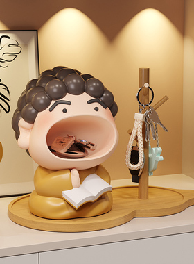 可爱佛祖玄关钥匙收纳摆件创意入户门口鞋柜家居饰品乔迁新居礼物