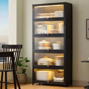 厨房置物架落地多层储物柜多功能餐边置物柜子微波炉收纳橱柜碗柜